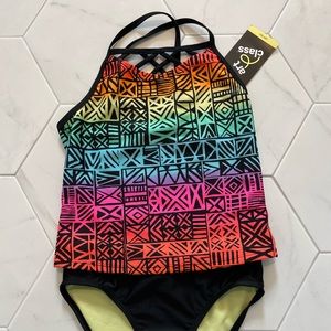 Cat & Jack Rainbow Tankini Bathing Suit (7/8) NWT